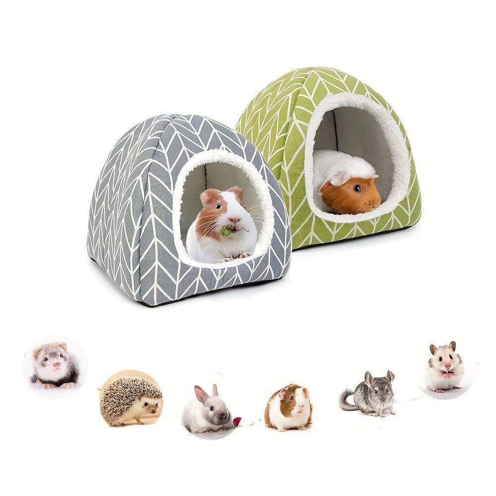 🐹 Guinea Pig & Hamster Hideout Bed Cave for Chinchillas, Hedgehogs & Rabbits