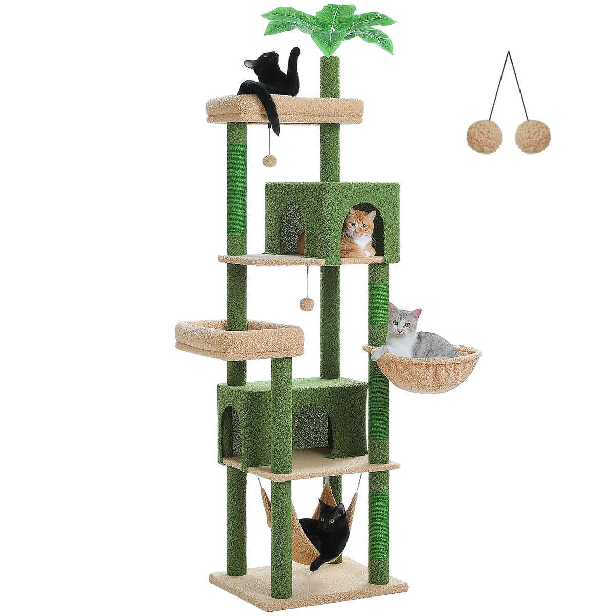 🐱 Multi-Level Cat Tree for Large Indoor Cats – Scratching Posts, Spacious Condo & Soft Top Perch