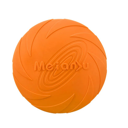 🐾 Multicolor Silicone Flying Disc Chew Toy for Dogs & Puppies