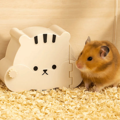 🐹 Cartoon Hamster Hideout House with Magnetic Door & Viewing Window
