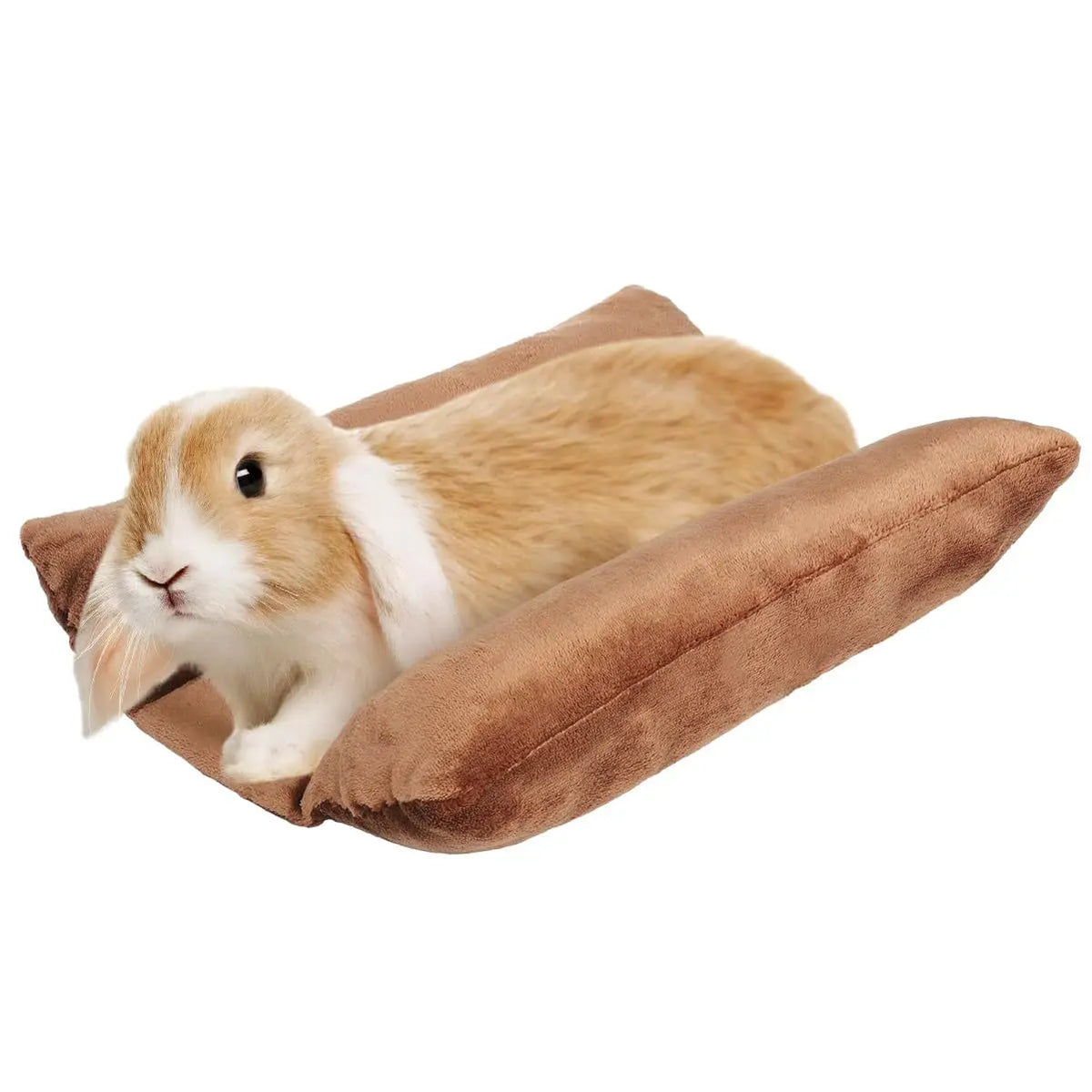 🐰 厚手のやわらかいウサギ用ベッド＆ぬいぐるみ抱っこクッション 小型ペット用