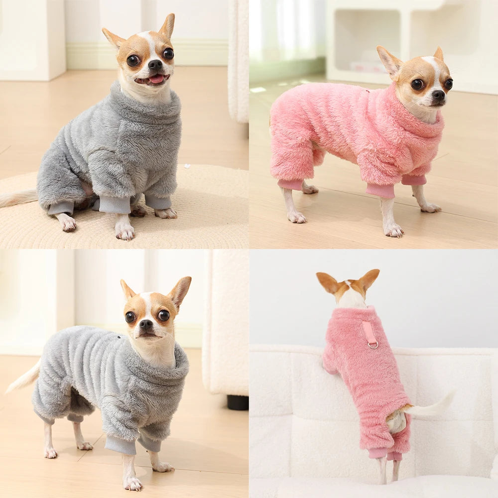 🧵 Cozy Fleece Dog Pajama Jumpsuit for Small & Medium Dogs