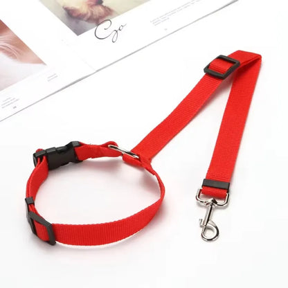 🐾 2-in-1 Adjustable Pet Car Seat Belt & Leash for Dogs