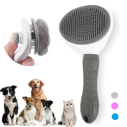 ✂️ Self-Cleaning Pet Hair Remover & Grooming Brush for Dogs & Cats