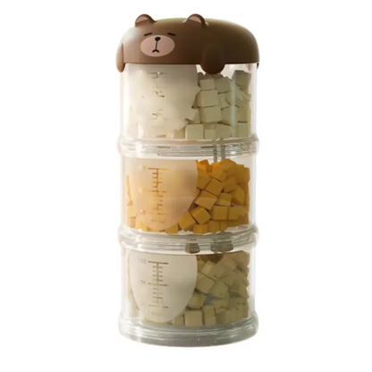 🐾 Portable Multi-Layer Pet Food & Treat Storage Container
