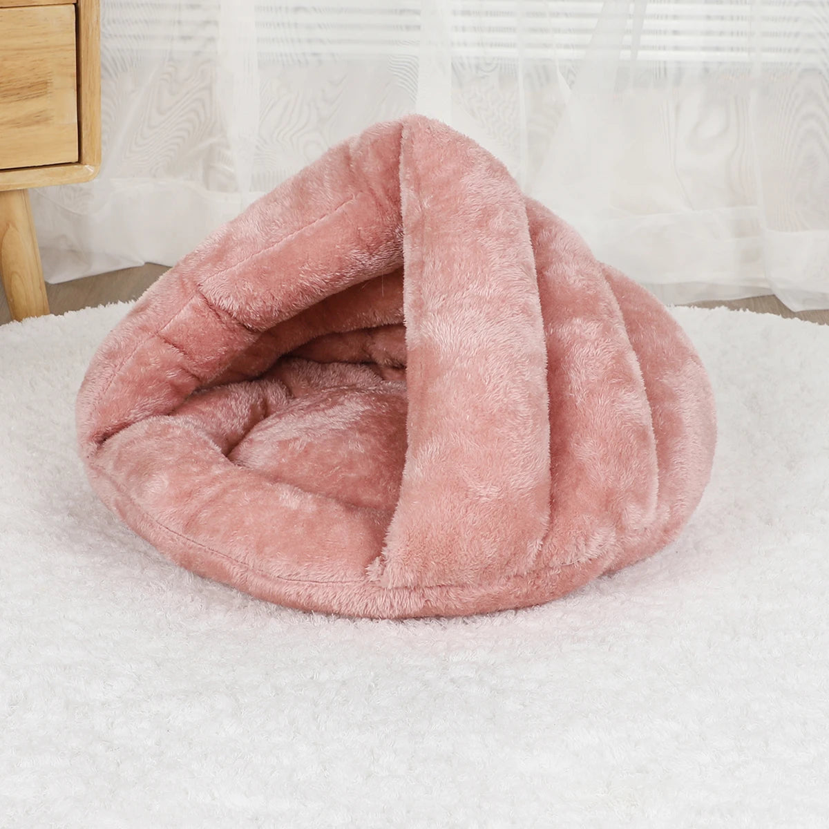 🏠SURLYPETS Warm Washable Plush Dog Bed for Small, Medium & Large Dogs & Cats