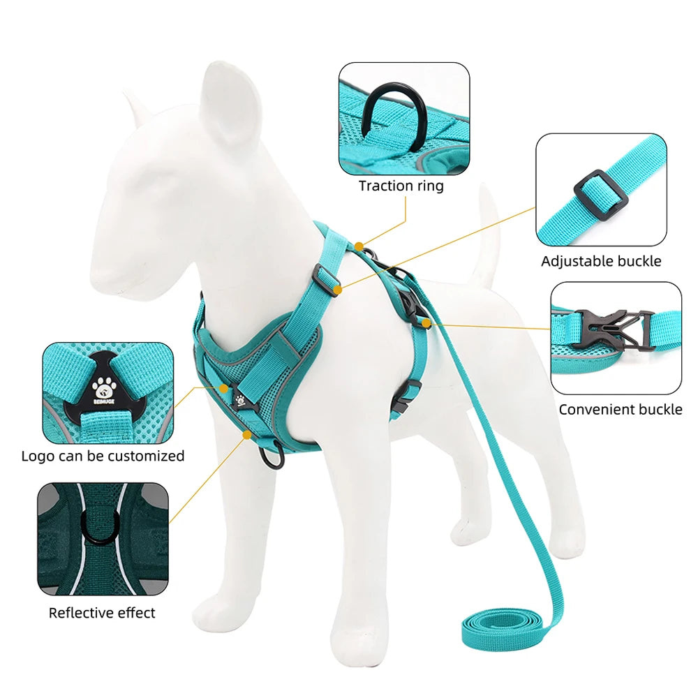 🐾 Reflective Adjustable Cat Harness & Leash Set for Outdoor Walking