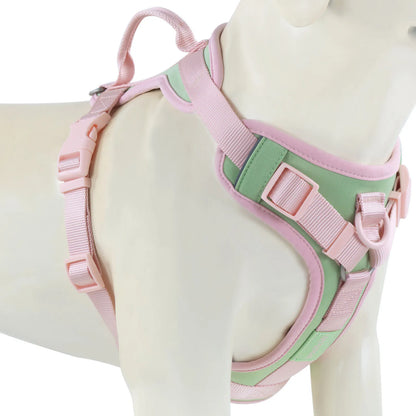 🐾 Luxury Chocolate No-Pull Adjustable Dog Harness for Small & Large Dogs