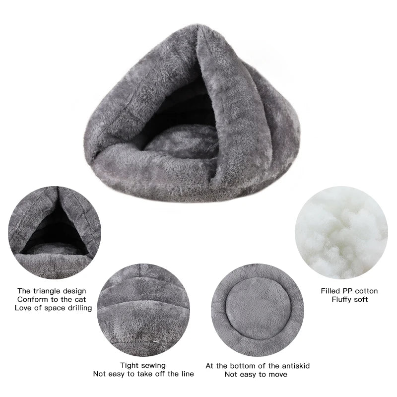 🏠SURLYPETS Warm Washable Plush Dog Bed for Small, Medium & Large Dogs & Cats