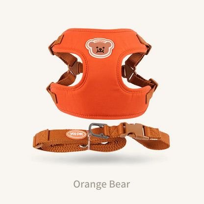 🐾  Cute Bear Adjustable Pet Harness & Leash Set