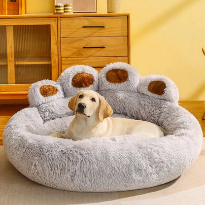 ☁️ Fluffy Winter Warm Pet Bed for Dogs & Cats