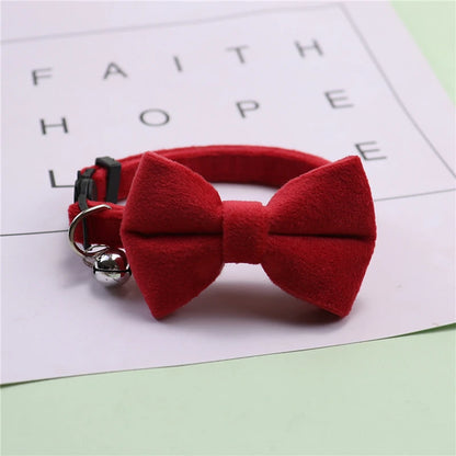 🐱 Cute Adjustable Cat Collar with Bow & Bell