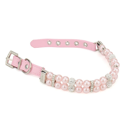 🐾Elegant Pearl & Rhinestone Pet Collar for Dogs & Cats