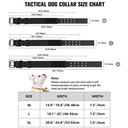 🐾 Durable Nylon Tactical Dog Collar for Medium & Large Dogs – Training, Walking & Working