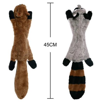 🐾 Funny Stuffingless Plush Squeaky Dog Toy with Crinkle Sound