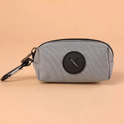🐾 Canvas Dog Waste Bag Holder with Carabiner Clip
