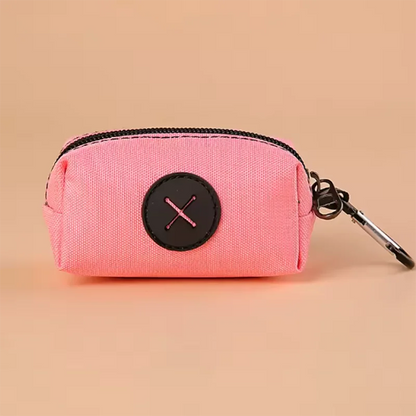 🐾 Canvas Dog Waste Bag Holder with Carabiner Clip