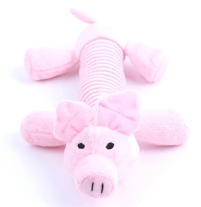 🐾 Funny Stuffingless Plush Squeaky Dog Toy with Crinkle Sound