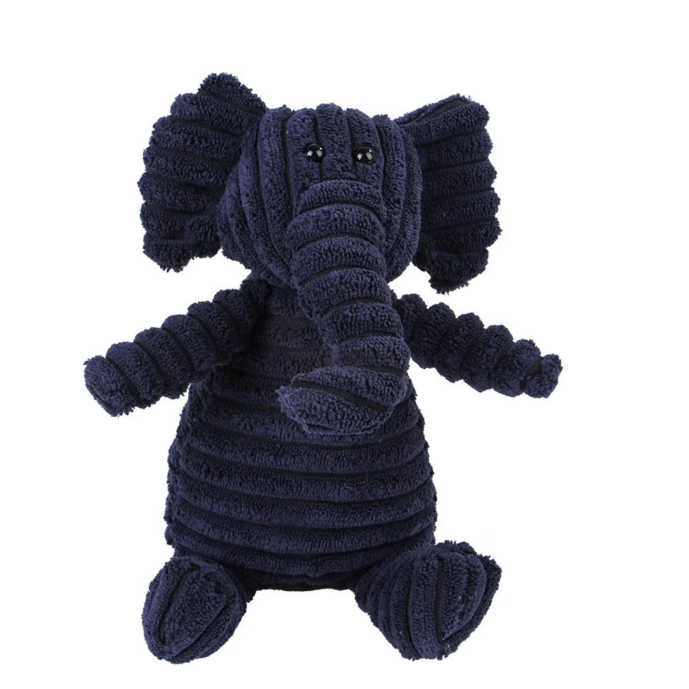 🐾 Corduroy Plush Squeaky Animal Dog Toy for Large Dogs
