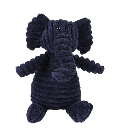 🐾 Corduroy Plush Squeaky Animal Dog Toy for Large Dogs