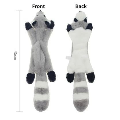 🐾 Funny Stuffingless Plush Squeaky Dog Toy with Crinkle Sound