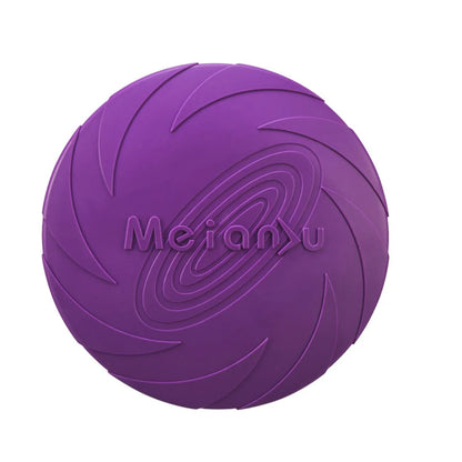 🐾 Multicolor Silicone Flying Disc Chew Toy for Dogs & Puppies