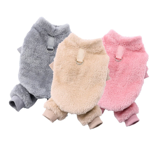 🧵 Cozy Fleece Dog Pajama Jumpsuit for Small & Medium Dogs