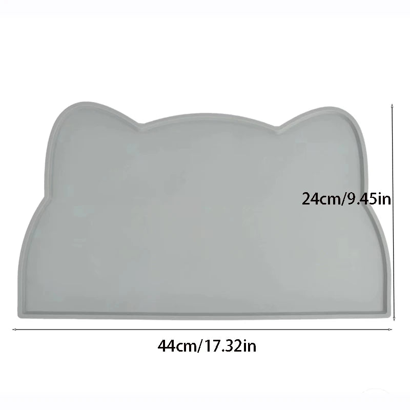 🐾 Waterproof Silicone Pet Feeding Mat for Dog & Cat Food Bowls