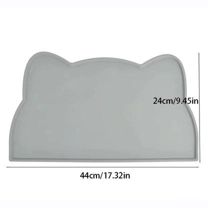 🐾 Waterproof Silicone Pet Feeding Mat for Dog & Cat Food Bowls