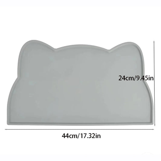 🐾 Waterproof Silicone Pet Feeding Mat for Dog & Cat Food Bowls