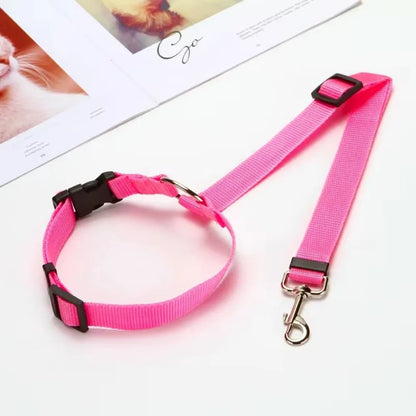 🐾 2-in-1 Adjustable Pet Car Seat Belt & Leash for Dogs