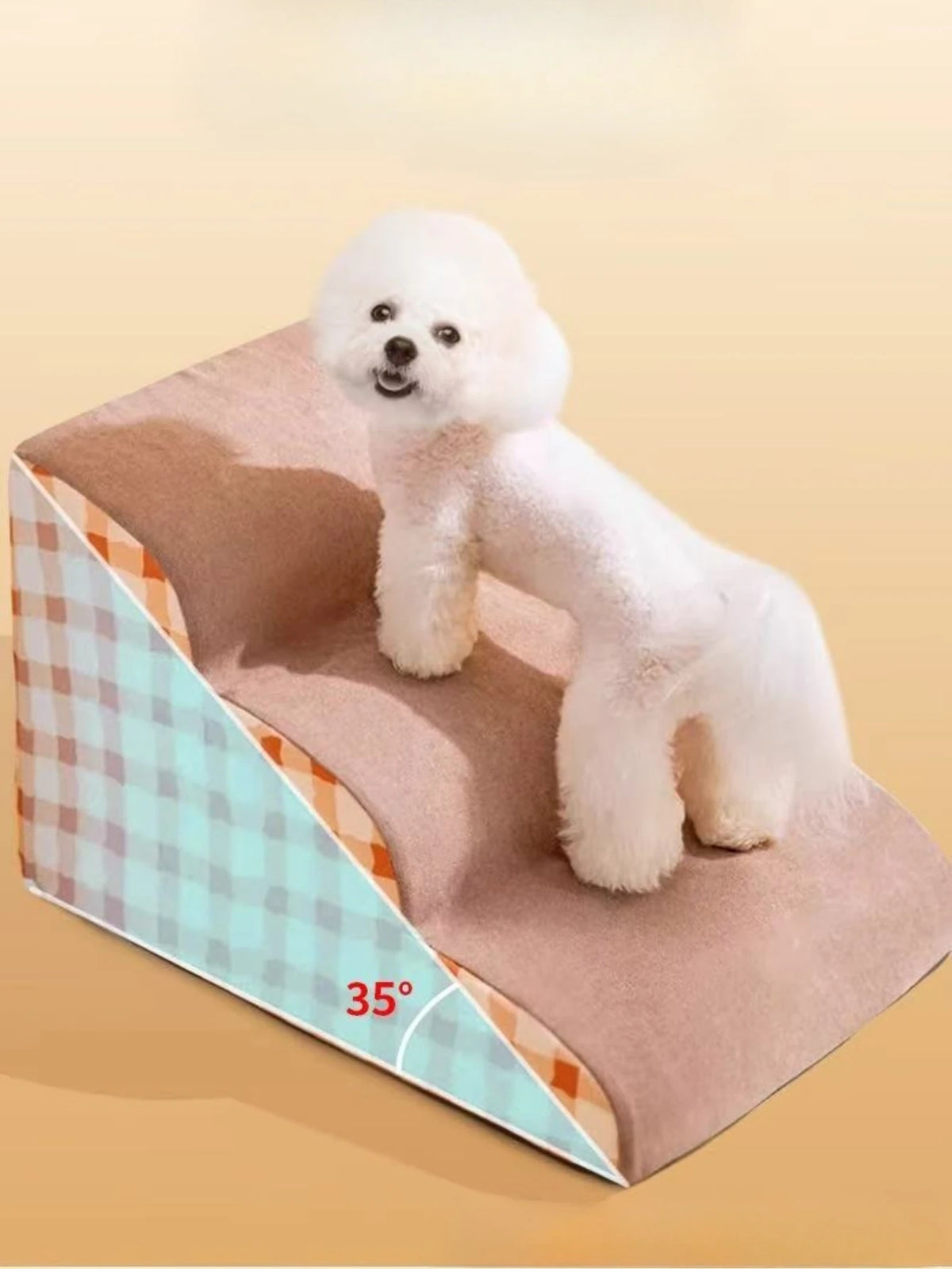 🪜 2/3-Step High-Density Foam Pet Stairs with Non-Slip Cover for Older Dogs