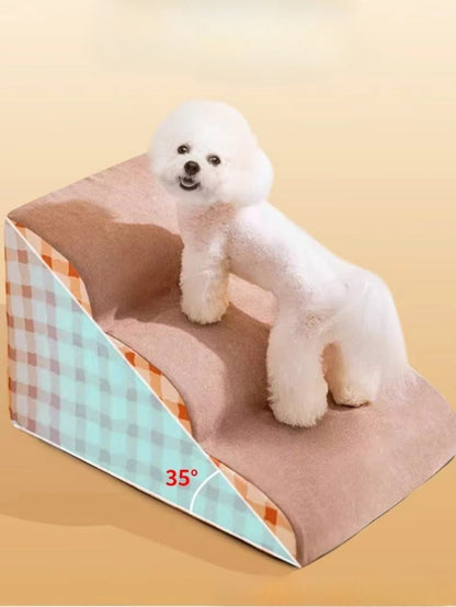 🪜 2/3-Step High-Density Foam Pet Stairs with Non-Slip Cover for Older Dogs