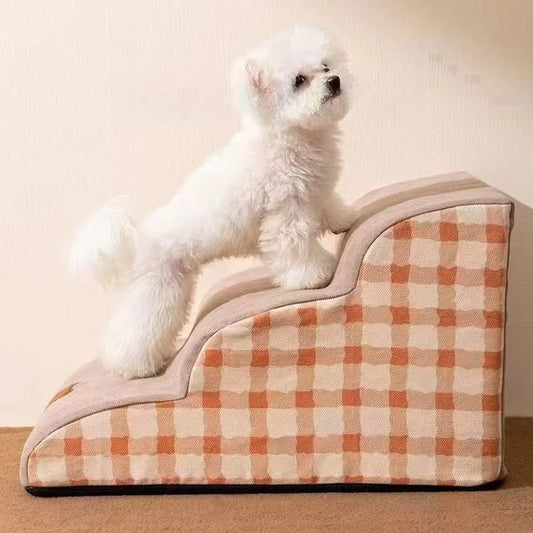 🪜 2/3-Step High-Density Foam Pet Stairs with Non-Slip Cover for Older Dogs