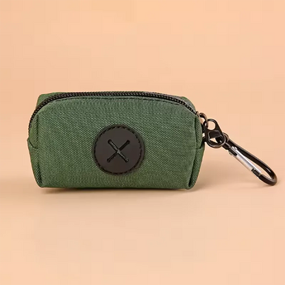🐾 Canvas Dog Waste Bag Holder with Carabiner Clip