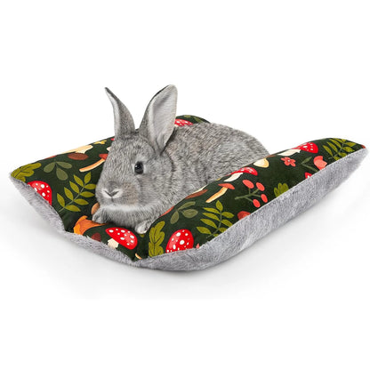 🐰 厚手のやわらかいウサギ用ベッド＆ぬいぐるみ抱っこクッション 小型ペット用