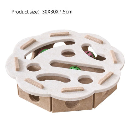 🐱 Interactive Cat Puzzle Toy Box with Maze Tunnel & Bell Ball