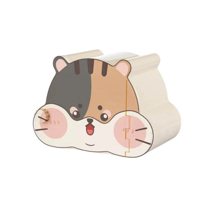 🐹 Cartoon Hamster Hideout House with Magnetic Door & Viewing Window