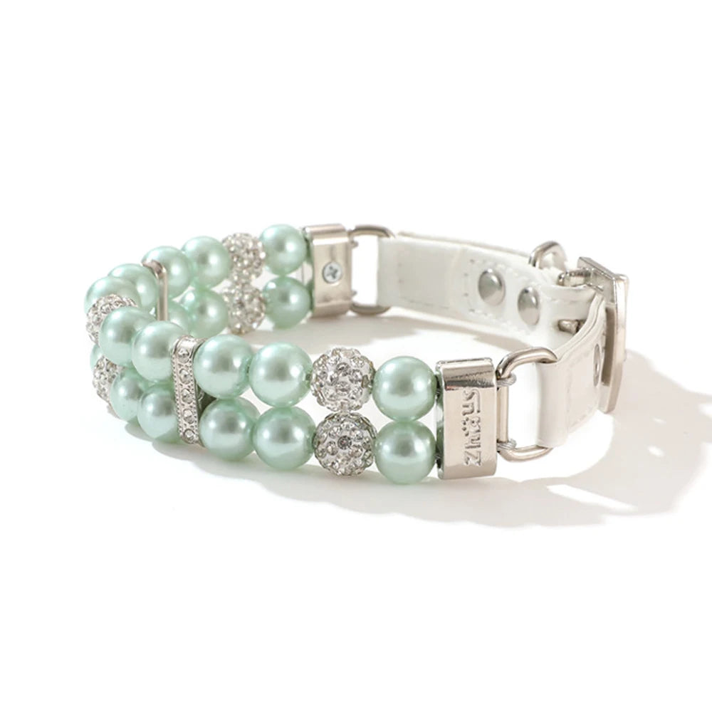 🐾Elegant Pearl & Rhinestone Pet Collar for Dogs & Cats