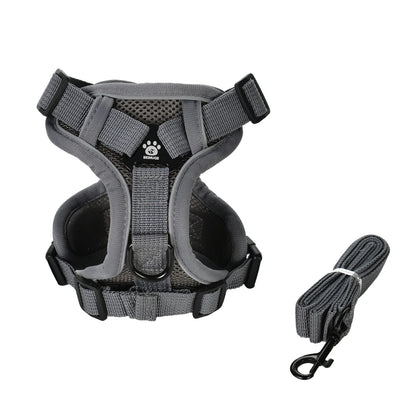🐾 Reflective Adjustable Cat Harness & Leash Set for Outdoor Walking