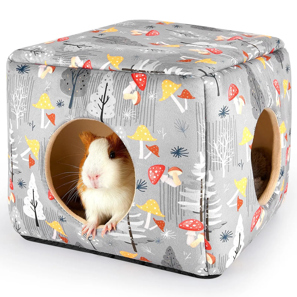 🐹Guinea Pig Hideout Washable Guinea Pigs Hiding House Habitats Cozy Bunny Rabbit Bed for Small Pet Hamster Chinchilla Accessories
