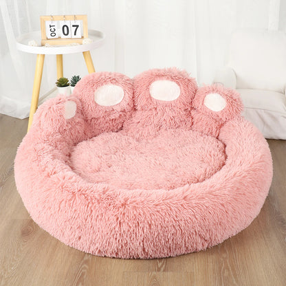 ☁️ Fluffy Winter Warm Pet Bed for Dogs & Cats