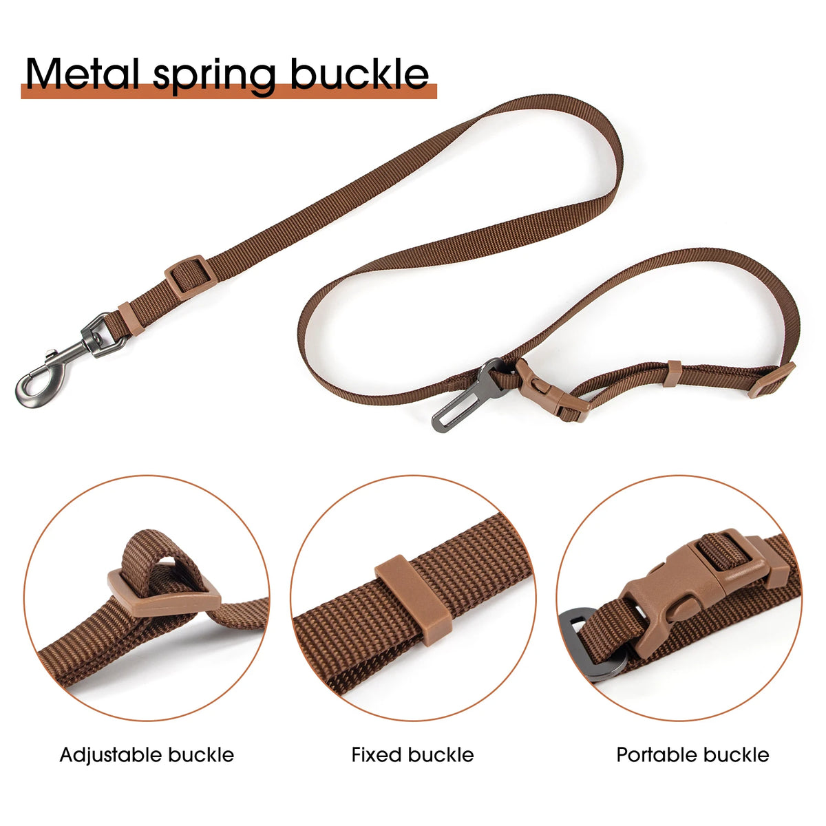 🐾 Adjustable Dog Car Seat Belt & Multi-Purpose Leash