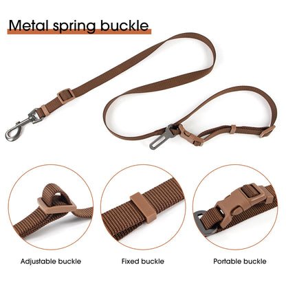 🐾 Adjustable Dog Car Seat Belt & Multi-Purpose Leash