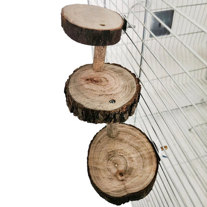 🐹 3/5-Step Wooden Climbing Ladder for Hamsters & Small Pets