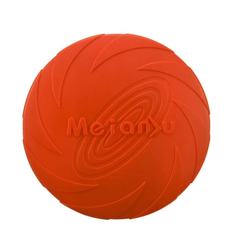 🐾 Multicolor Silicone Flying Disc Chew Toy for Dogs & Puppies