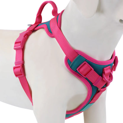 🐾 Luxury Chocolate No-Pull Adjustable Dog Harness for Small & Large Dogs