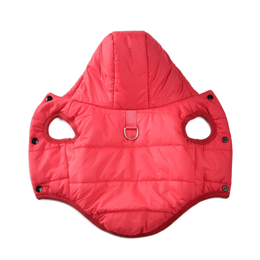 🧵 Warm Fleece Dog Hoodie with D-Ring for Small & Medium Dogs