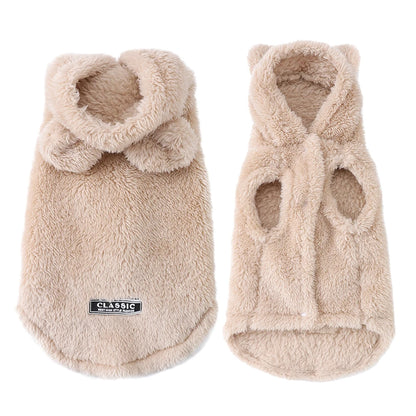🧵 Warm Fleece Pet Hoodie Sweater for Small & Medium Dogs & Cats