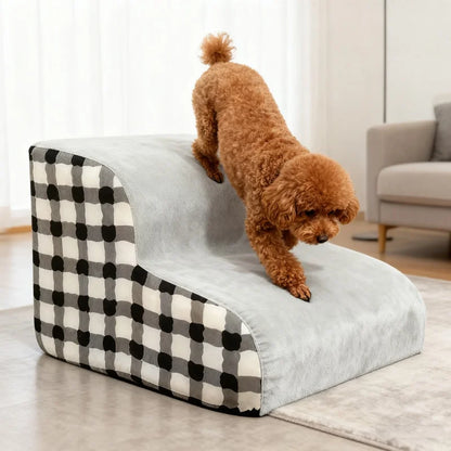 🪜 2/3-Step High-Density Foam Pet Stairs with Non-Slip Cover for Older Dogs